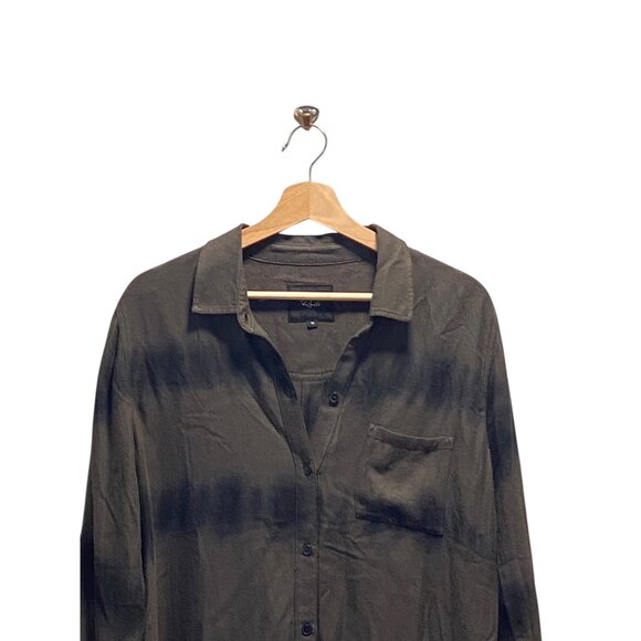 Rails Black Waves Blouse Hunter Olive Size M - Picture 7 of 15